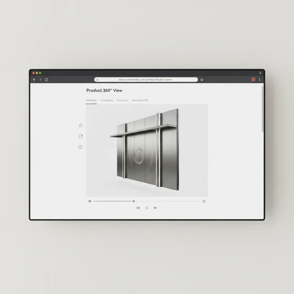 browser based 3D viewer showing a rotatable model inside a webpage