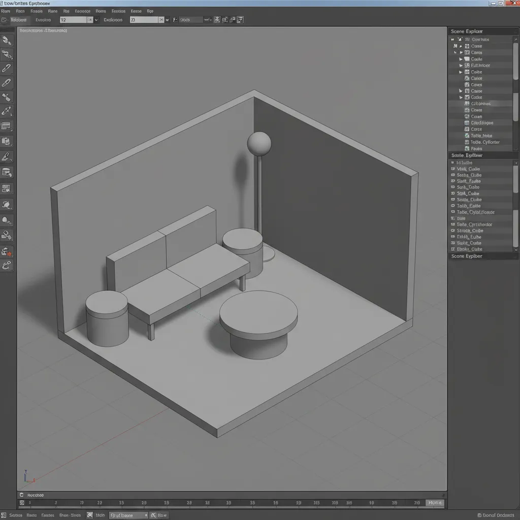 basic 3D block shapes used in early modeling workflow stage