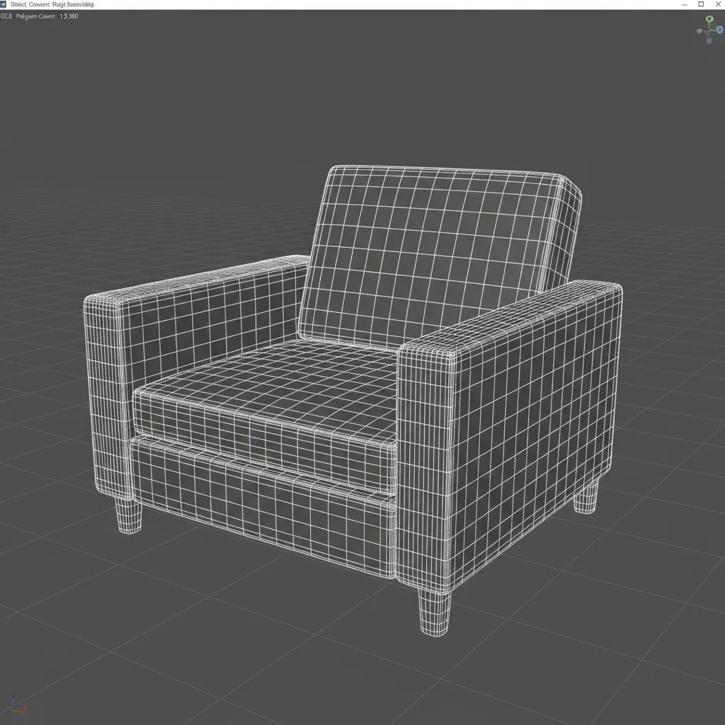 wireframe topology view of a clean 3D model