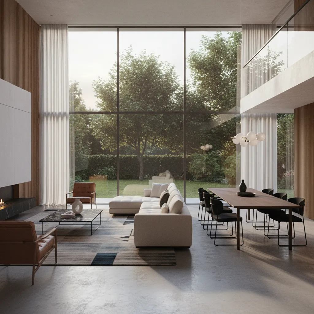 Visualización 3D de una casa moderna antes de construcción