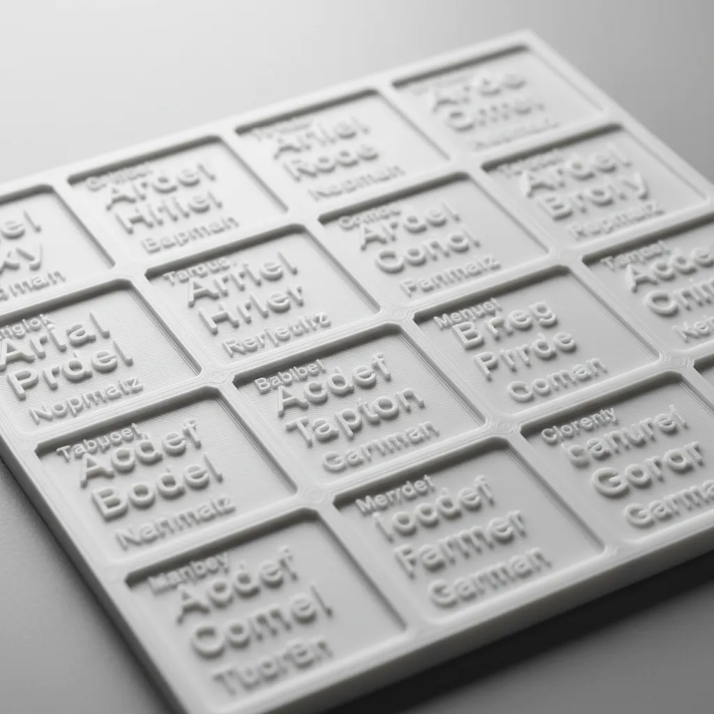 comparison of serif and sans serif fonts for 3D printed text