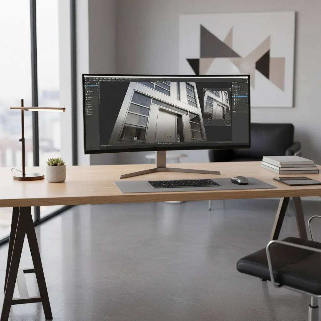 High quality 3D product model displayed on computer screen for design review