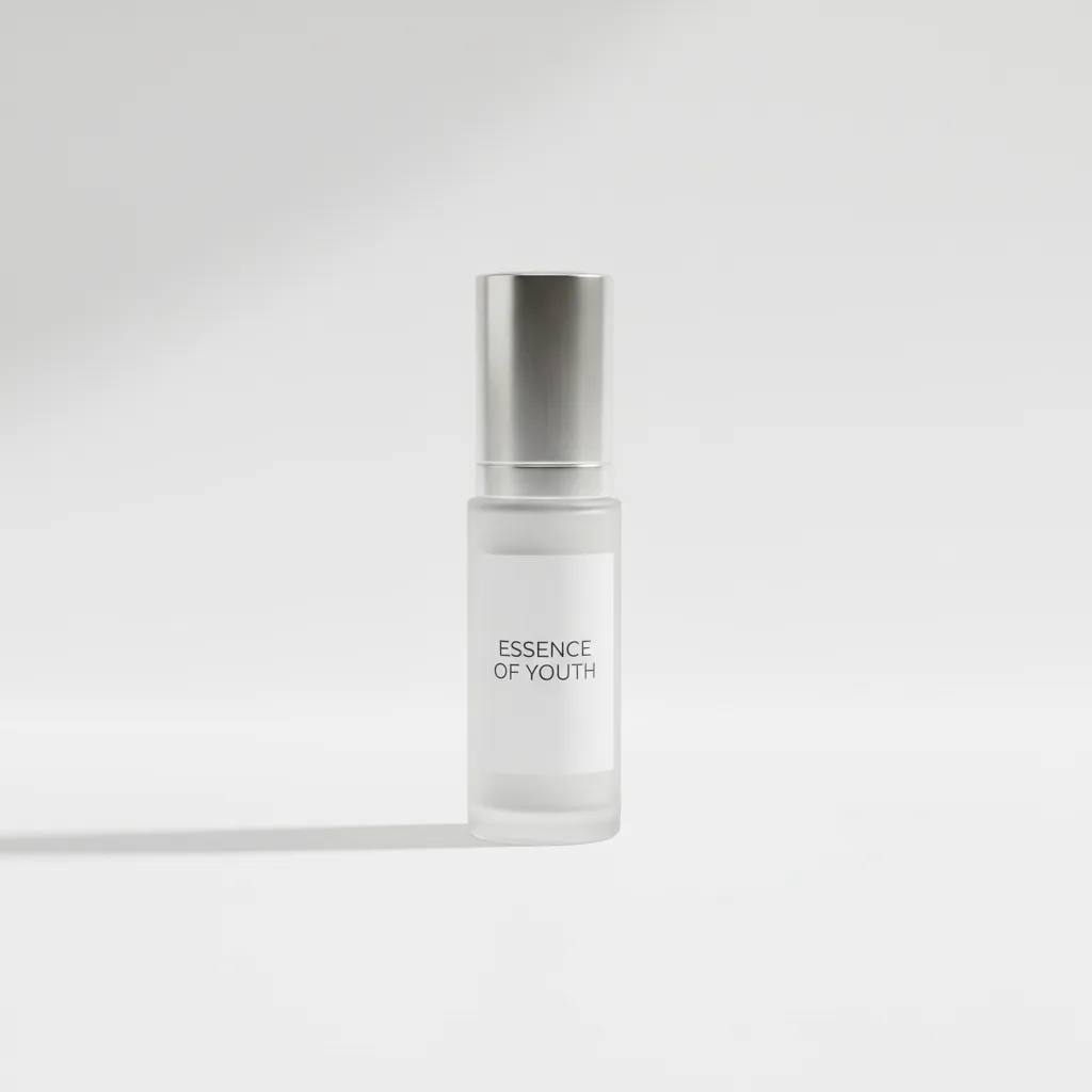 photorealistic cosmetic bottle 3D render with professional studio lighting