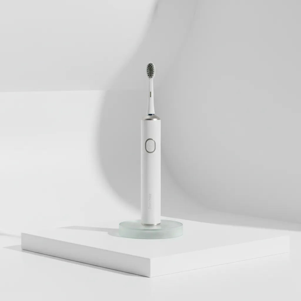 3D rendered product placed in a virtual studio lighting setup
