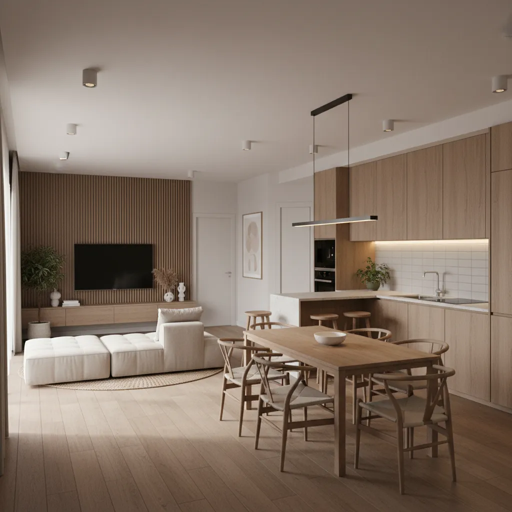 Phối cảnh 3D nội thất nhà cấp 4 nhỏ trước khi xây