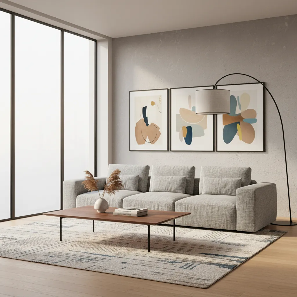 photorealistic 3d rendered living room interior visualization