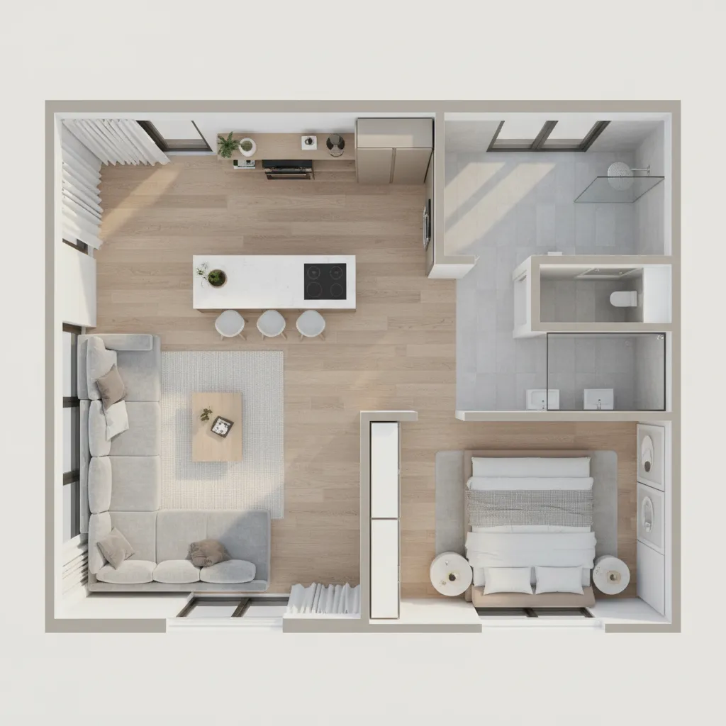 Understanding 3D Rendering Floor Plans