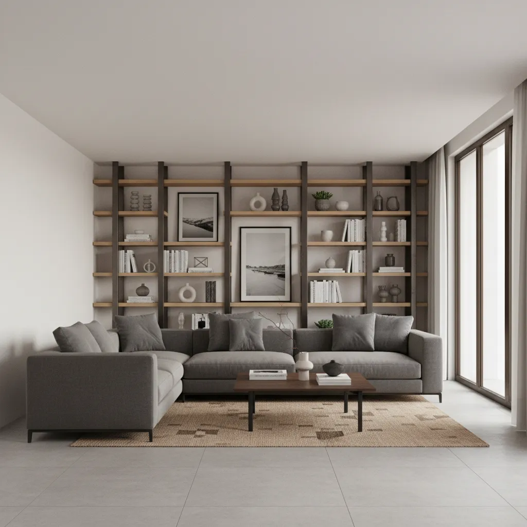 Visualización 3D de una habitación con muebles colocados digitalmente