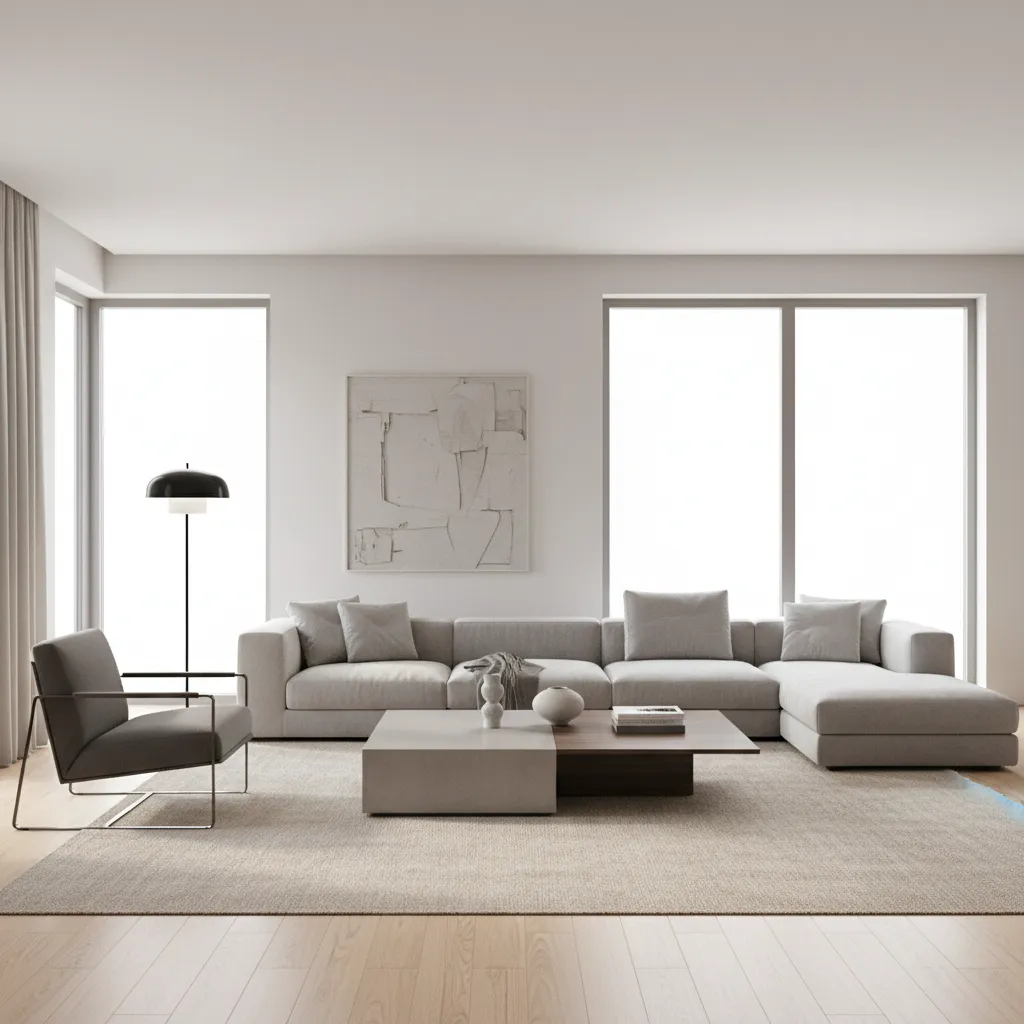 3D visualization of living room layout created with interior design software