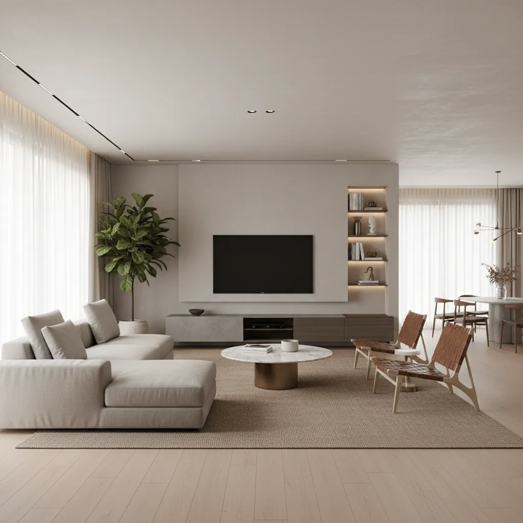 3D visualization of a living room created from accurate measurements