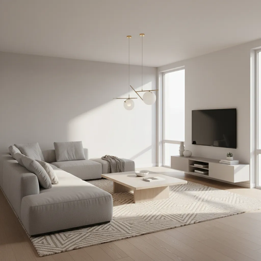 3D preview of a living room created with a floor plan creator app