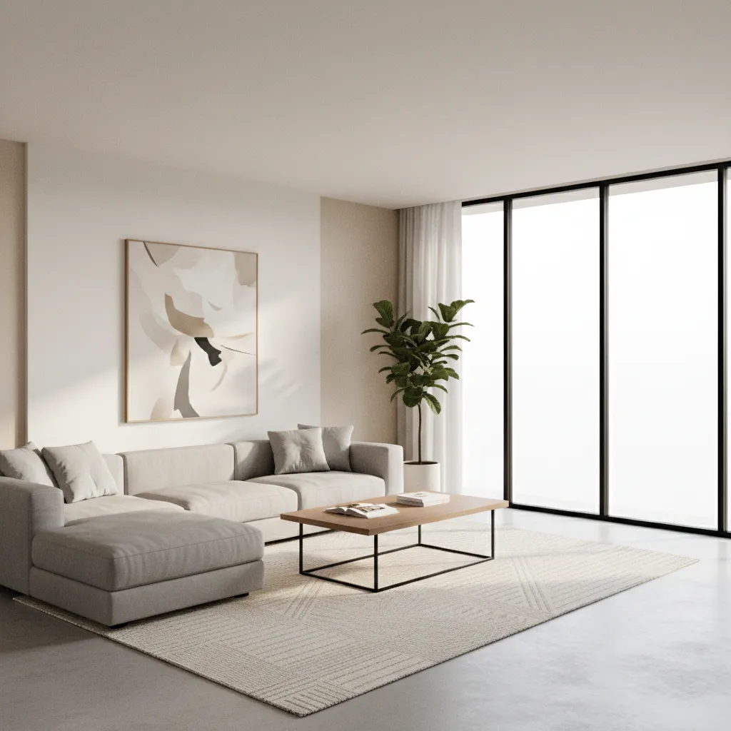 3D room visualization generated from an online floor planner