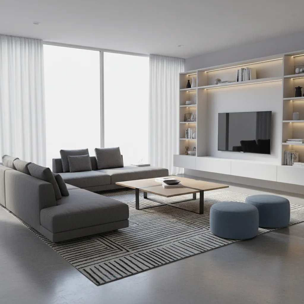 3D interior visualization generated from an online floor plan design tool