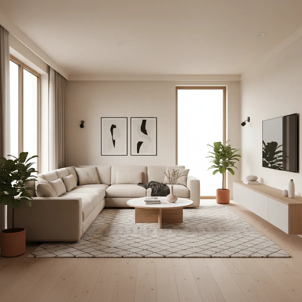 3D room visualization generated from a digital floor plan design