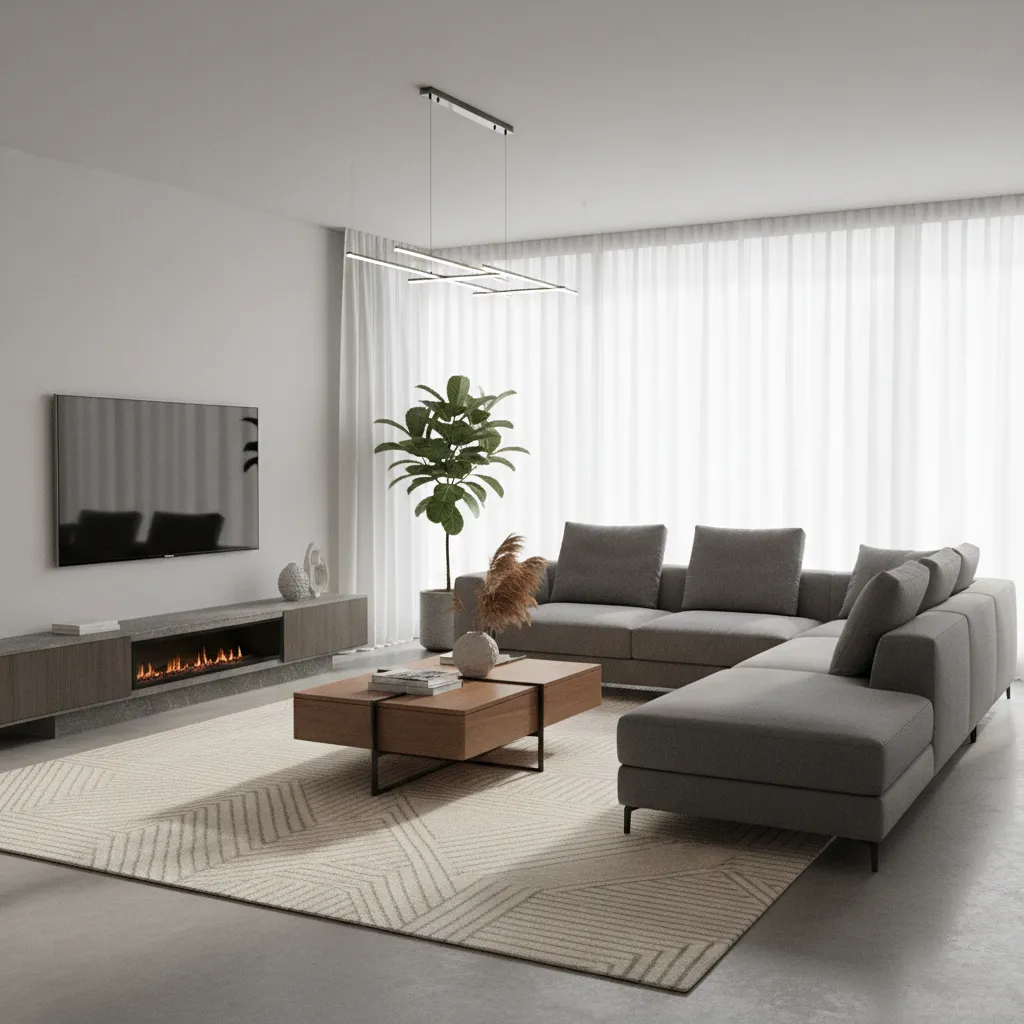 3D interior room visualization generated by a floor plan design tool