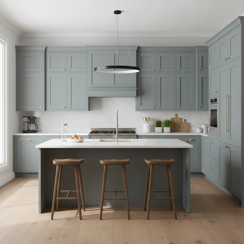 3D visualization of a kitchen designed with RTA cabinets