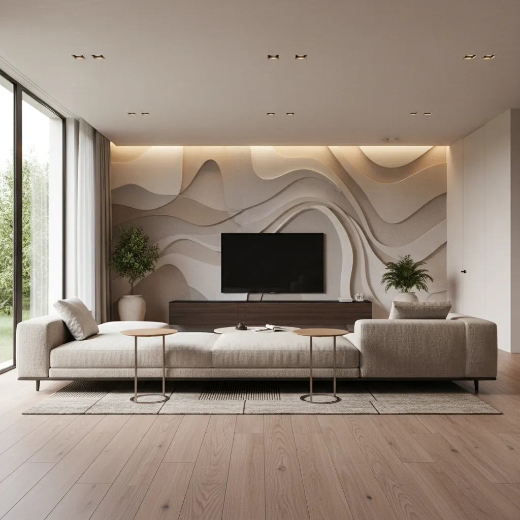 Wall Feels Flat? 3D Texture Paint Designs for Living Room