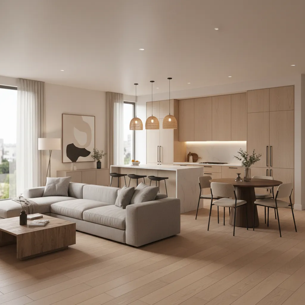 Phối cảnh 3D nội thất nhà phố hiện đại