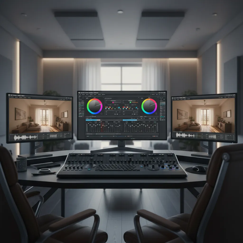 Color correction interface balancing left and right channels of a stereoscopic video