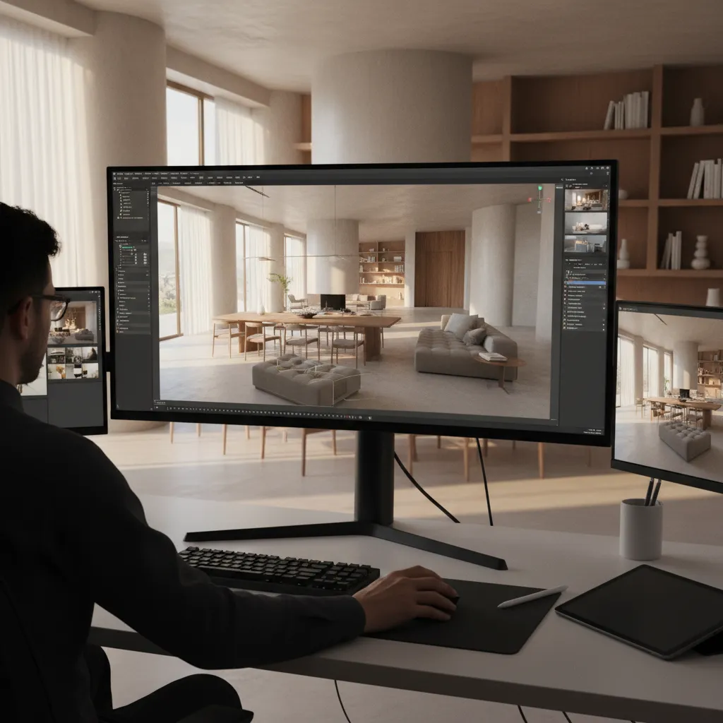 3D modeling viewport performance comparison showing smooth navigation after optimization