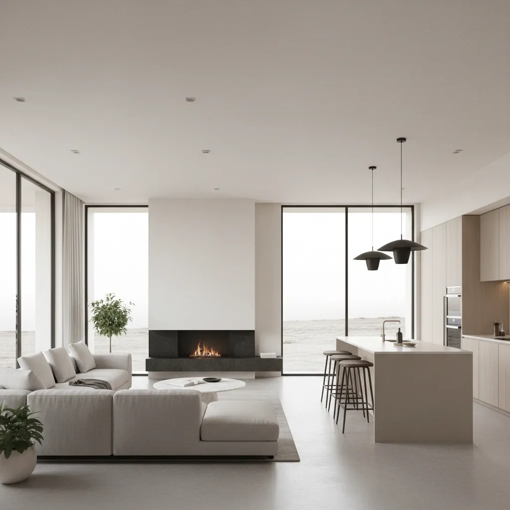 3D interior visualization generated from a house floor plan layout