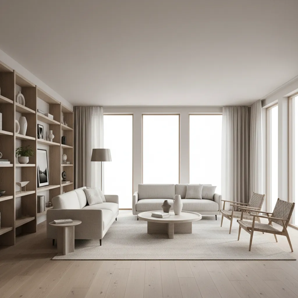 Interior visualization scene created using downloaded 3ds Max practice models