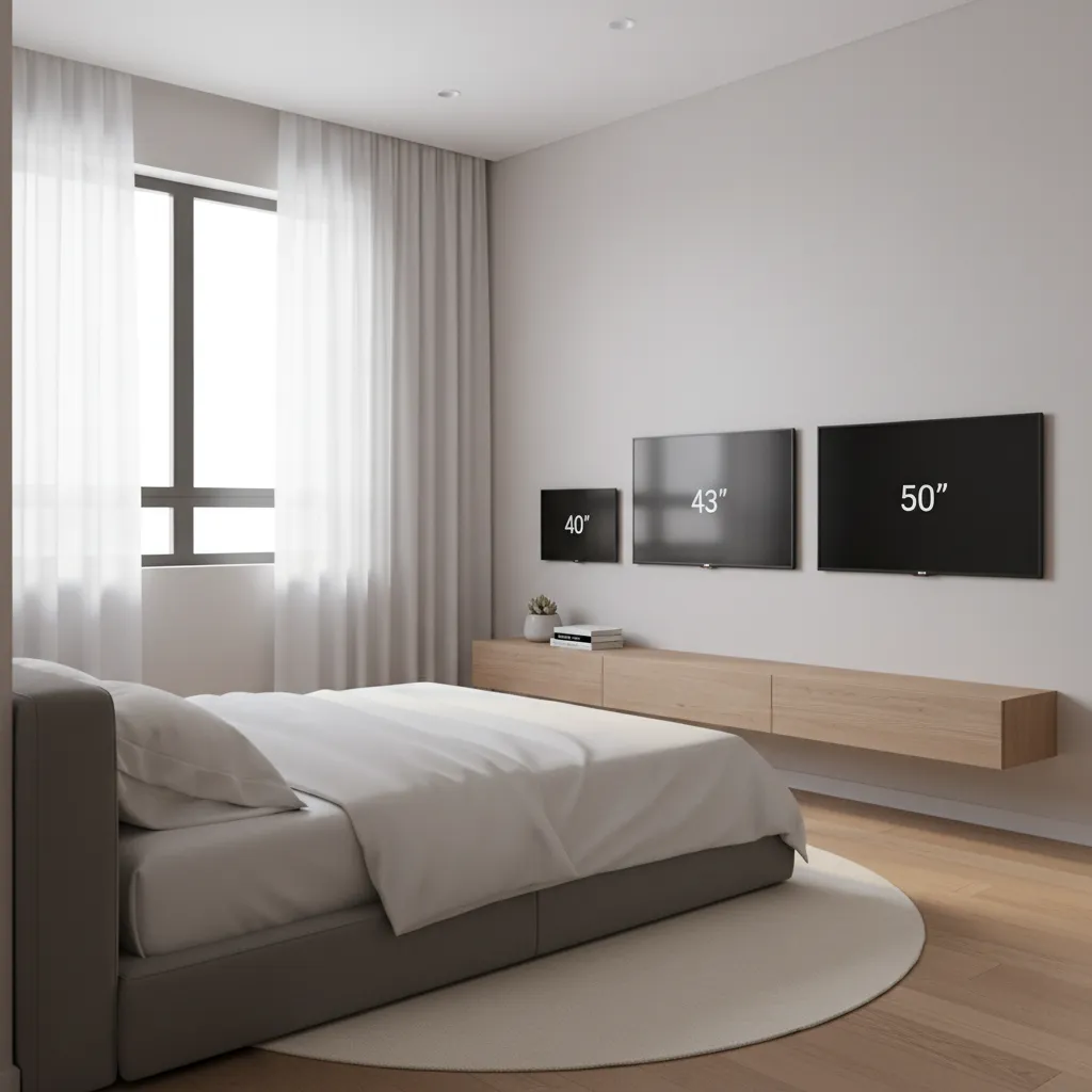 40 vs 43 vs 50 Inch TV for a 10x10 Room: Which Size Works Best?: A practical comparison to help you choose the most comfortable TV size for a compact 10x10 bedroom or living space.