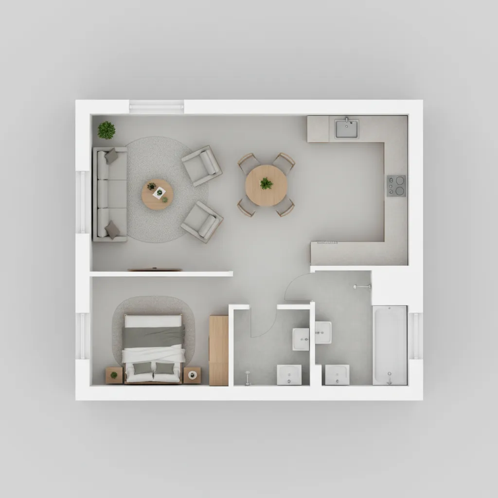 Sơ đồ bố trí mặt bằng nhà 40m2 tối ưu không gian
