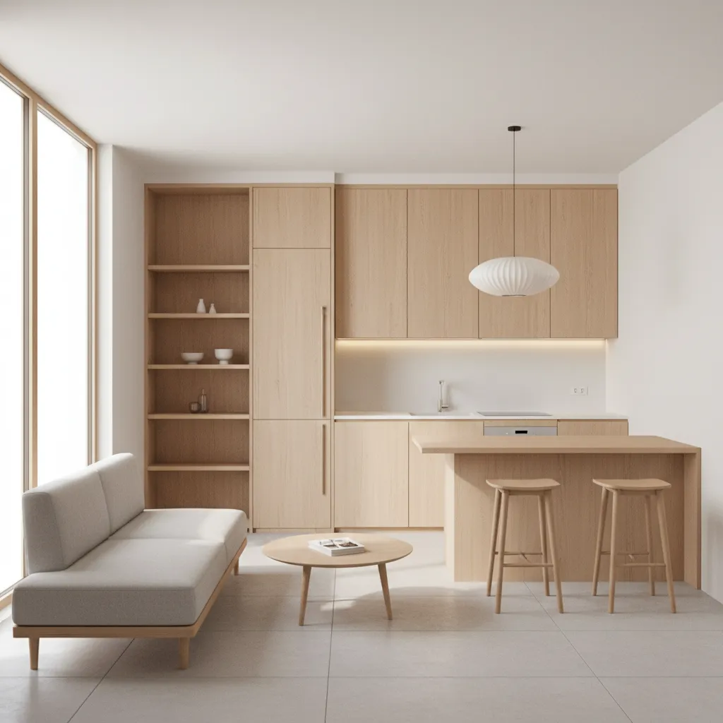 Không gian mở trong thiết kế nhà 1 tầng 40m2