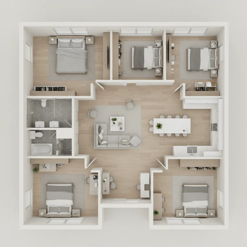 How Many Bedrooms Fit Comfortably in This Plan?