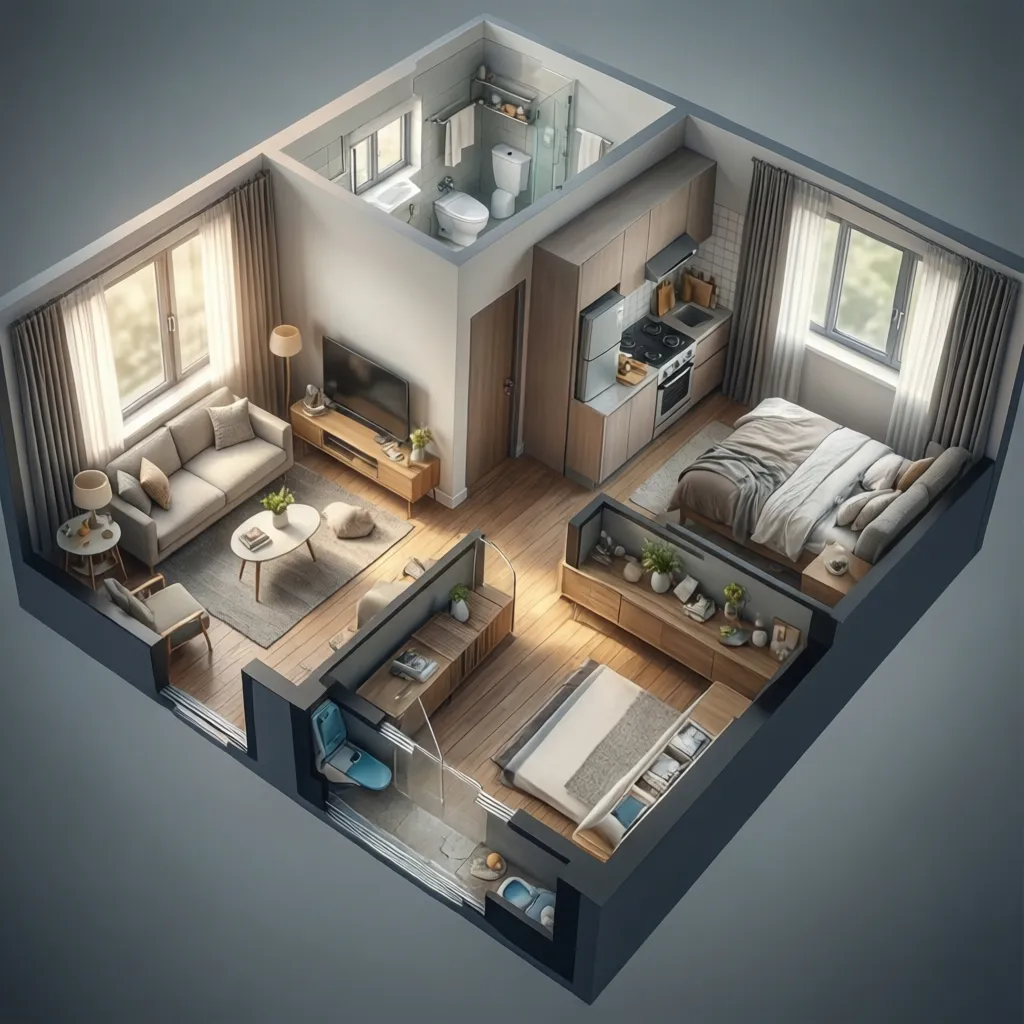 Common Problems When Creating 3D Images of a 480 Sq Ft Floor Plan