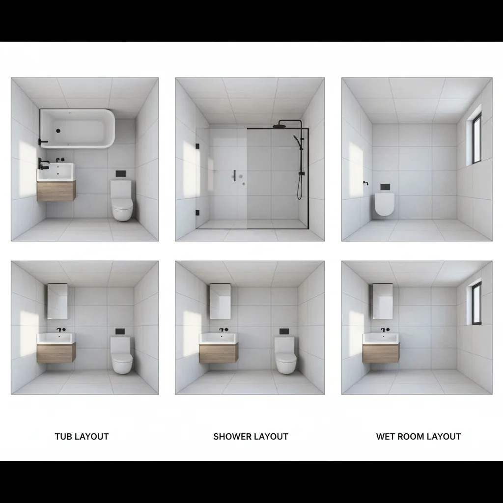 Best Layout Options for a 4x6 Bathroom Tub vs Shower vs Wet Room
