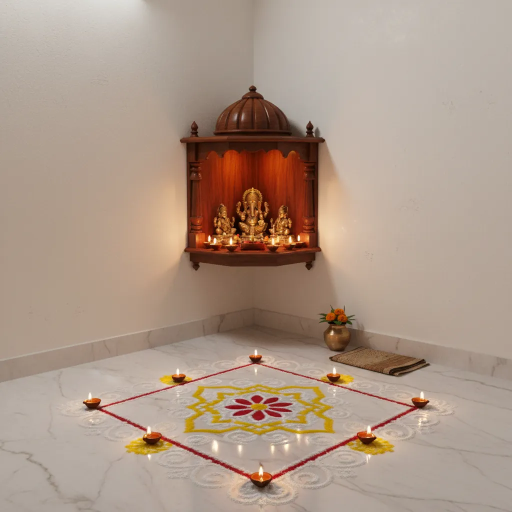 5 chowk design for pooja ideas for small spaces that still feel sacred