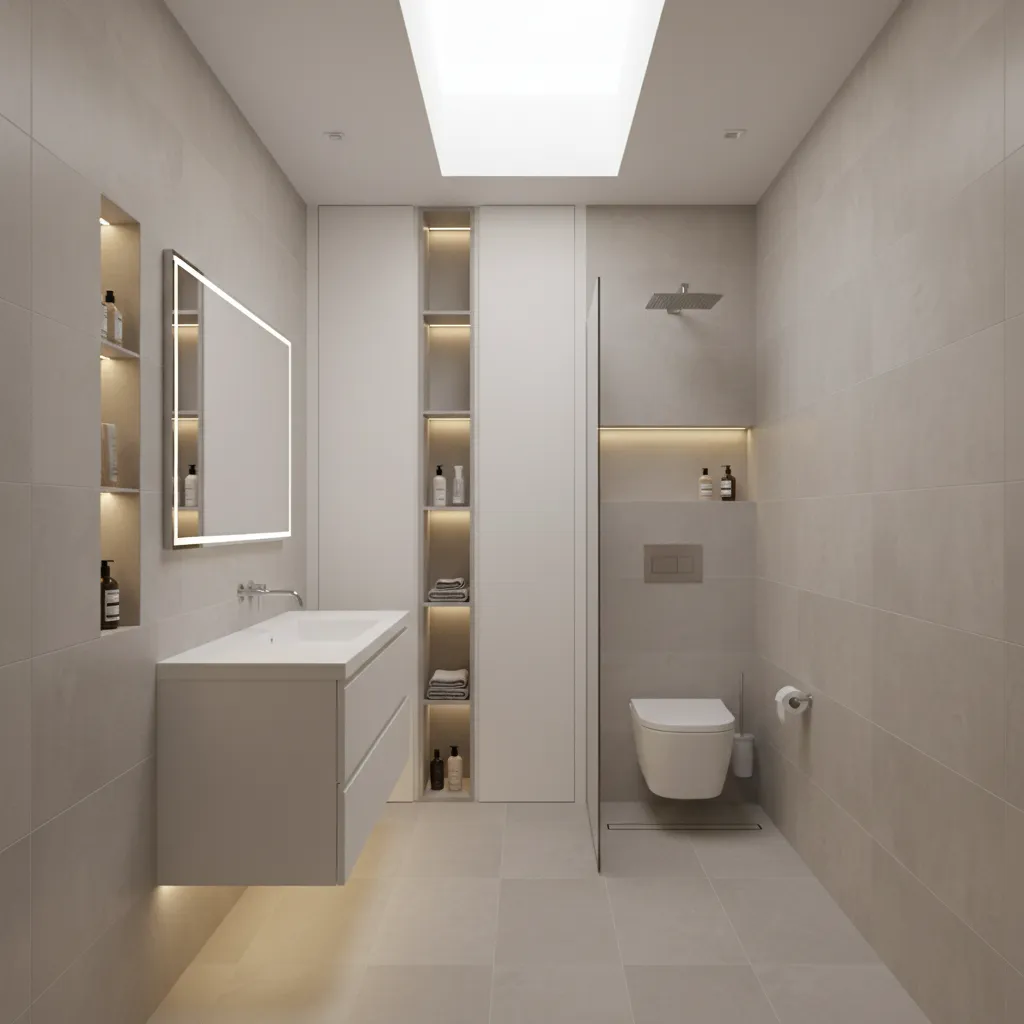 Smart Storage Optimization for a 5x12 Bathroom
