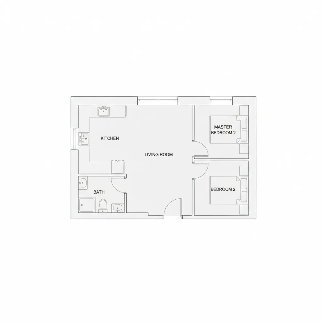 sơ đồ bản vẽ mặt bằng nhà 60m2 chia phòng hợp lý