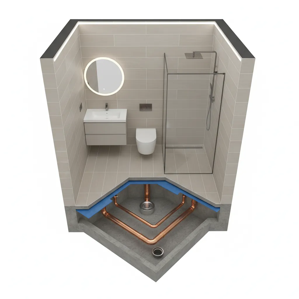 Plumbing and Waterproofing Risks in a 6 x 10 Bathroom Layout