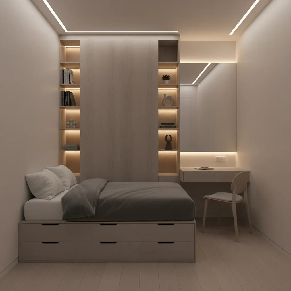 Space Optimization Techniques for a 6x9 Windowless Room
