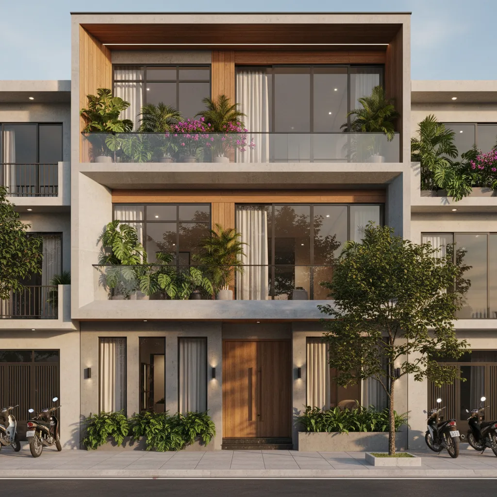 Mẫu thiết kế nhà mặt tiền 7m đẹp và tối ưu công năng