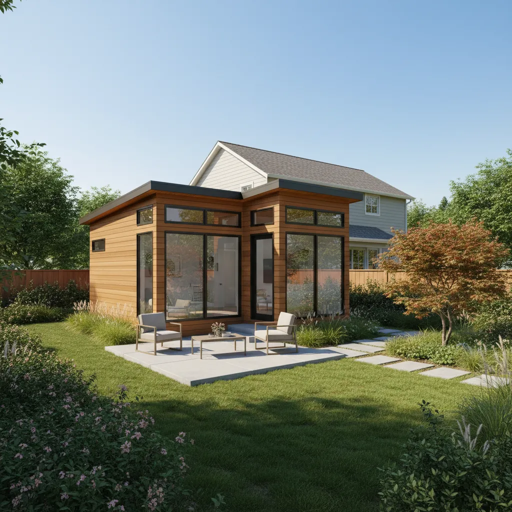 Backyard accessory dwelling unit around 800 sq ft