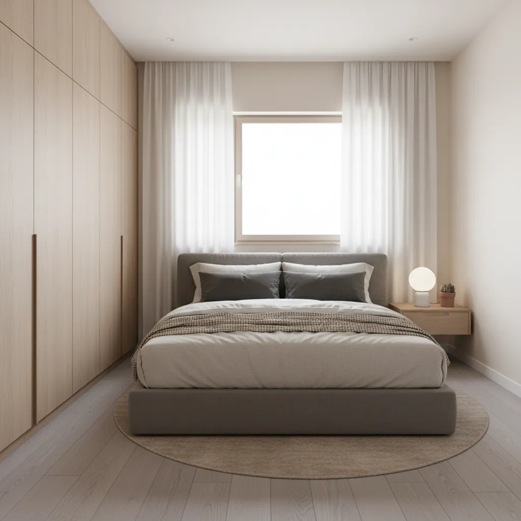 Phòng ngủ nhỏ tối ưu trong nhà 9x10m