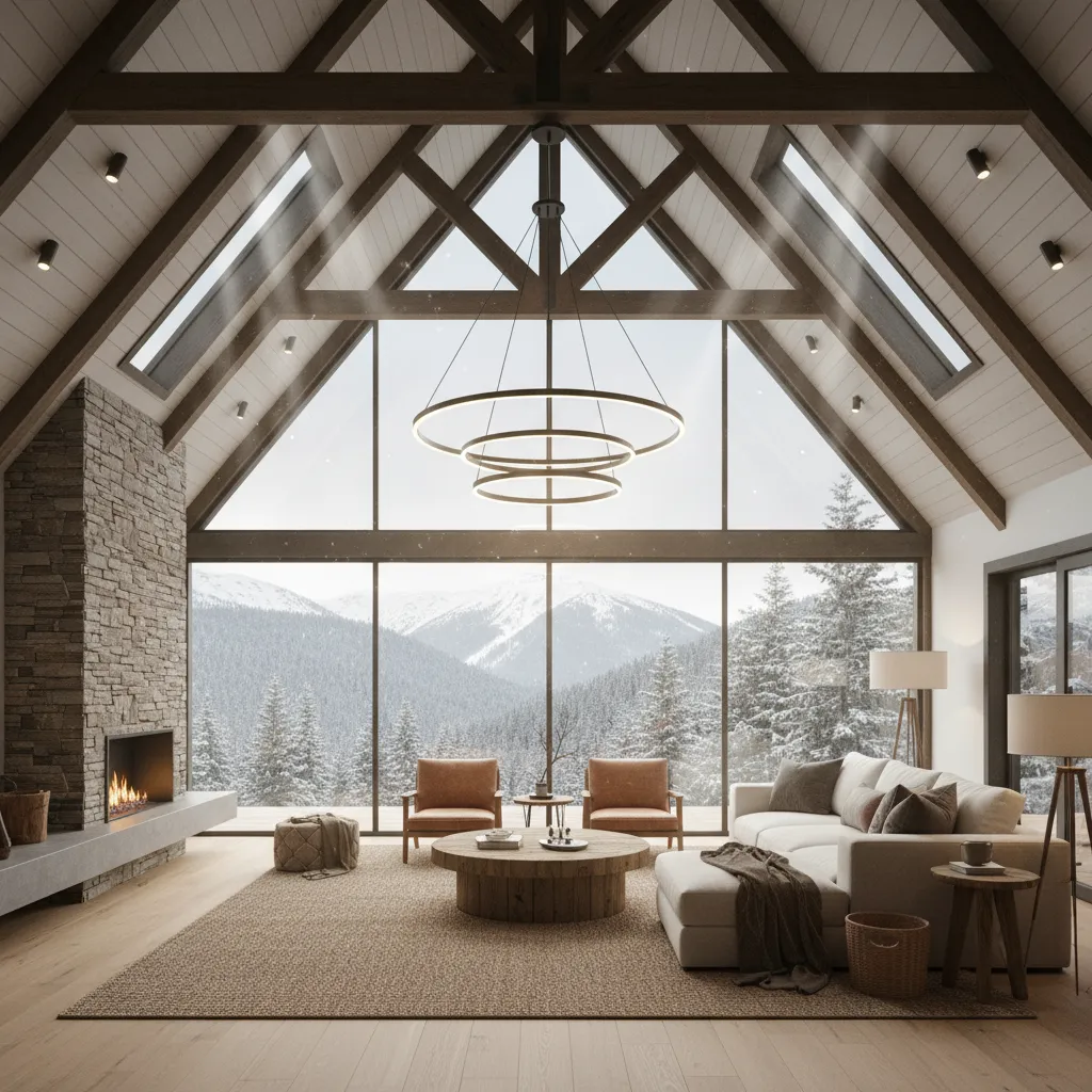 Lighting Design for A‑Frame Interiors: Skylights, Windows, and Fixtures