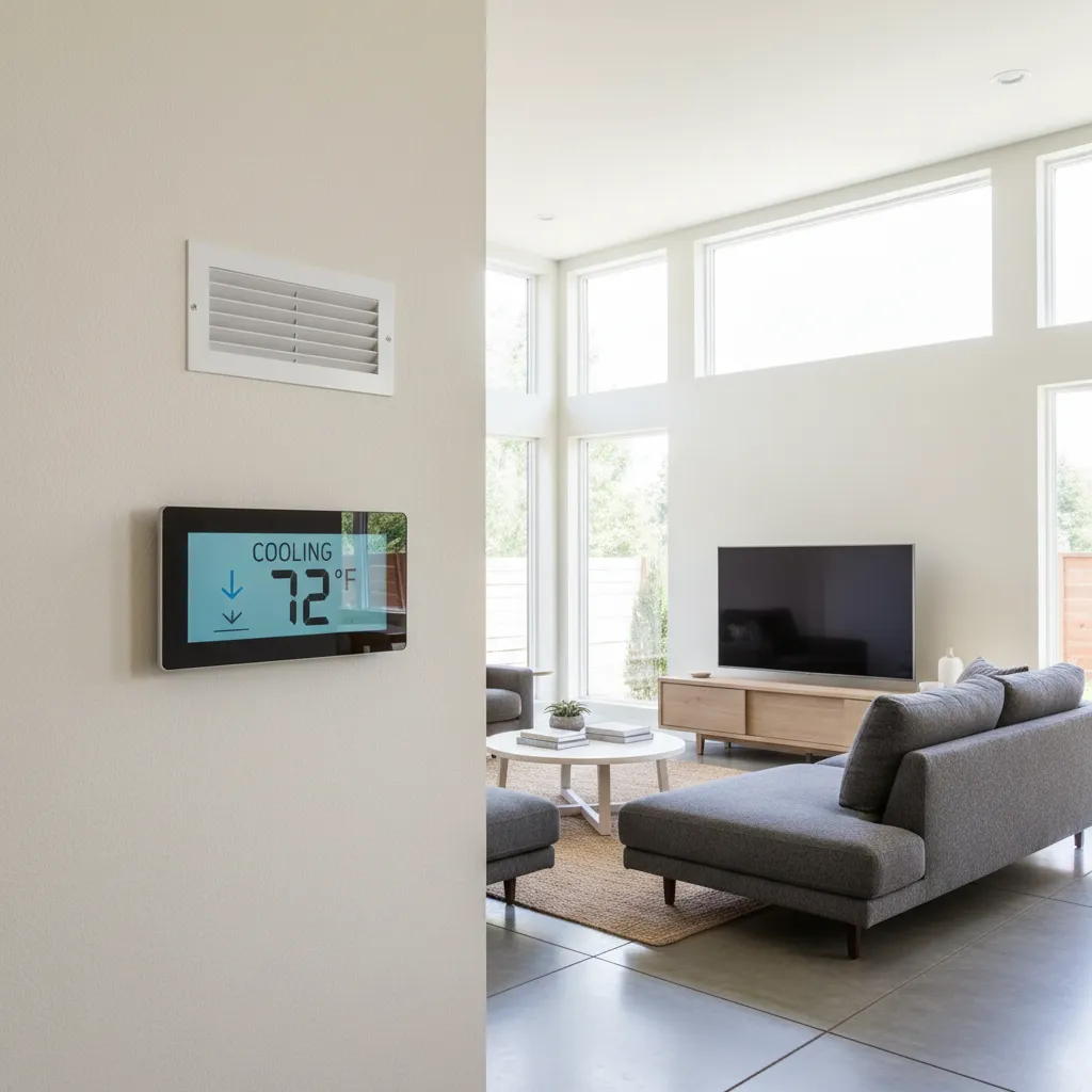 Thermostat showing cooling while air conditioner runs continuously