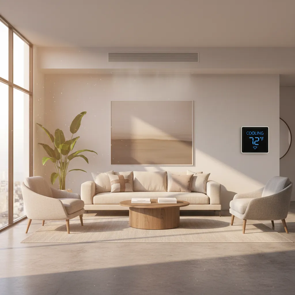 Home thermostat showing cooling struggle due to undersized air conditioner