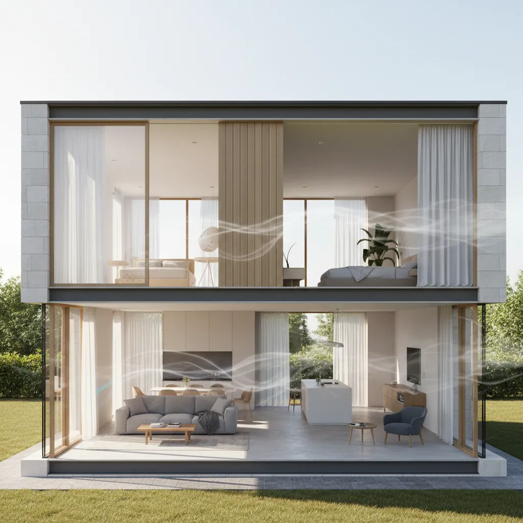 Residential home cooling concept showing climate impact on AC sizing