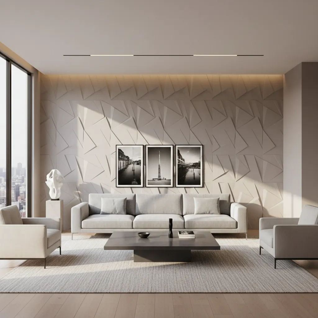 accent wall reflecting window light deeper into the room