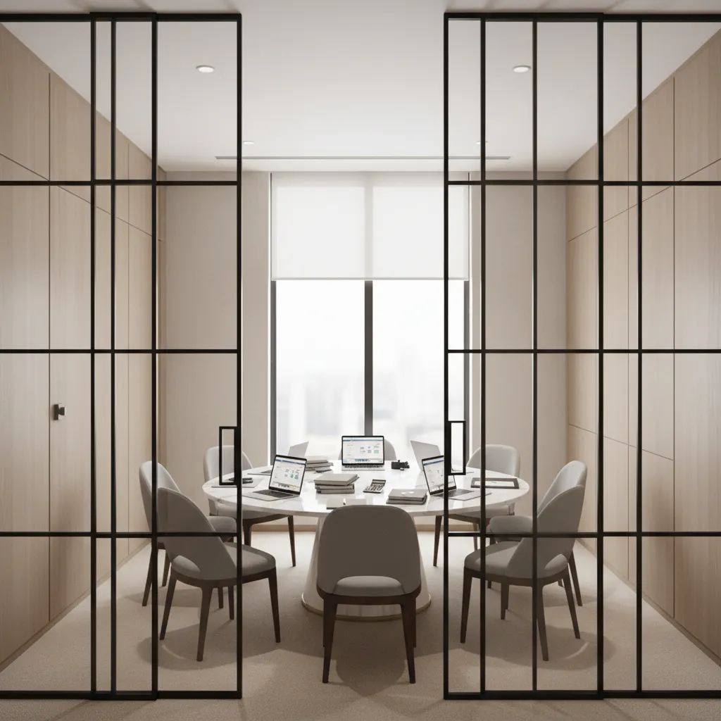 client meeting area inside a modern accounting office