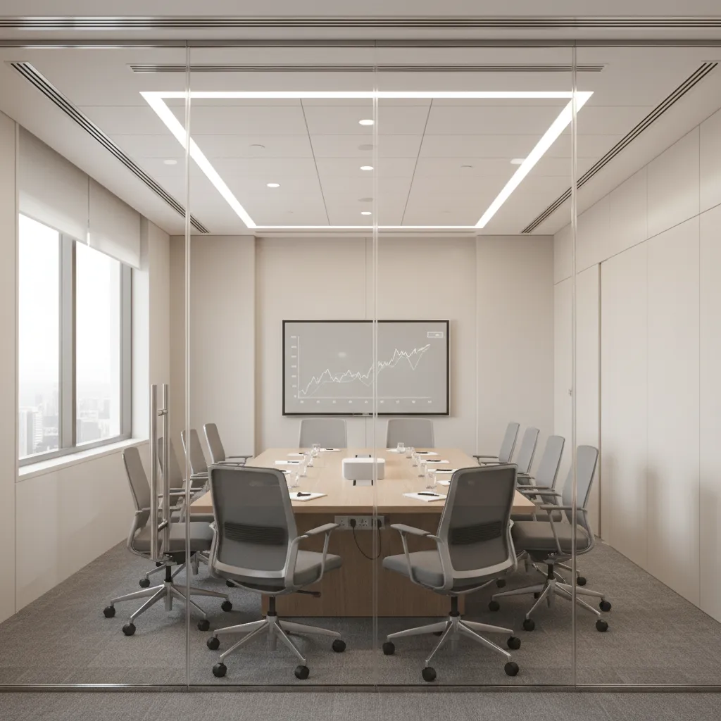 Private financial consultation meeting room in accounting firm office