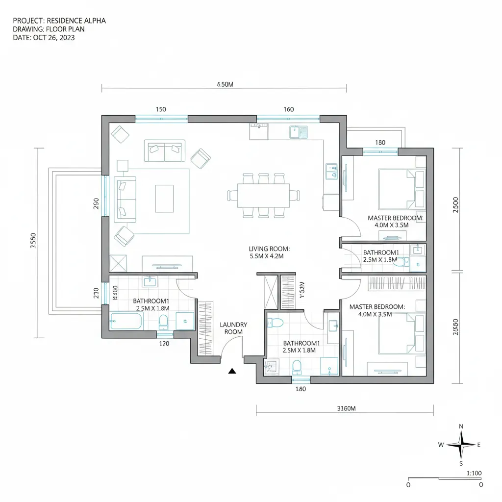 detailed house floor plan showing room measurements and layout