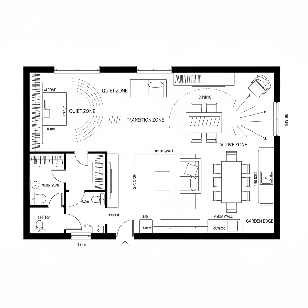 Acoustic Gradient: Soft Partitions, Hard Discipline