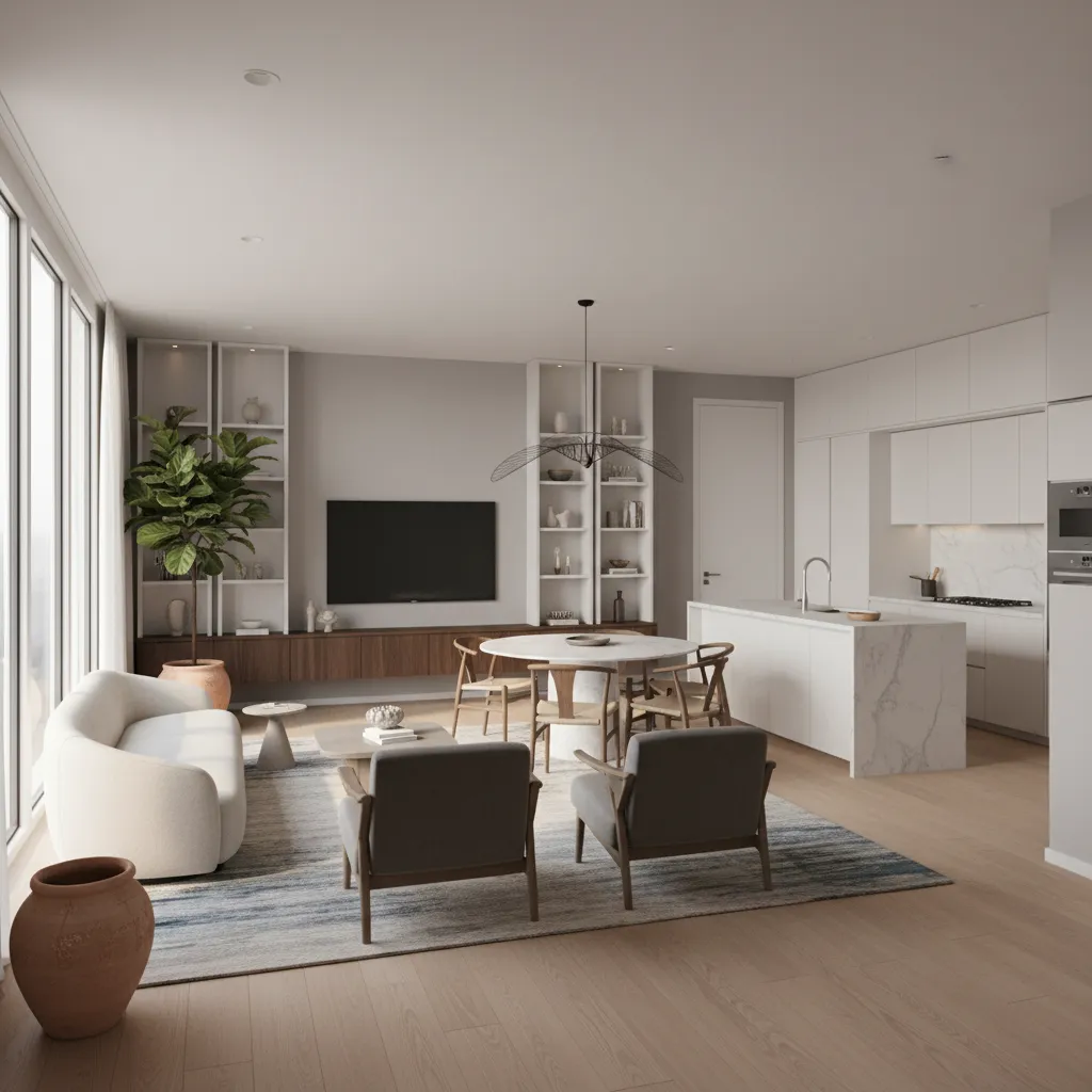 Apartamento moderno inspirado en diseño de autor